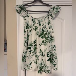 Abercrombie & Fitch Green and White Floral Mini Dress